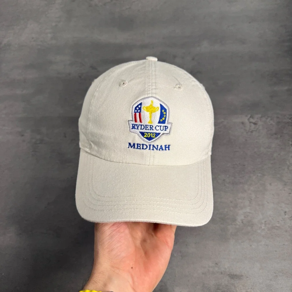 Ahead Vintage Ryder Cup 2012 Mens Khaki Beige Medinah Golf Hat‎ Strapback Cap
